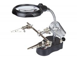 Держатель плат и паяльника TE-801 с LED-подсветкой (третья рука)