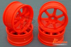 Комплект дисків коліс для шосейних автомоделей 1/10 (червоні)