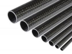 Трубка карбоновая 14мм x 10мм x 1000мм (3K Twill плетения)