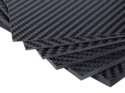 Пластина карбонова 1мм x 500мм x 400мм (3K Twill плетіння)