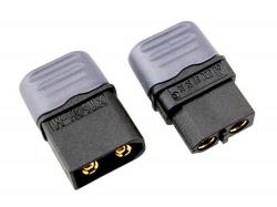 Роз’єм нейлоновий Amass XT60H з ізолюючою насадкою чорний (пара)