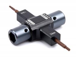 Отвертка шестигранник 1.5мм/2.0мм с гаечным ключом для пропеллеров M5