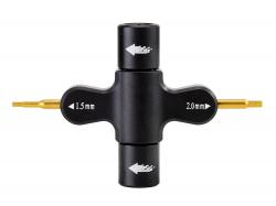 Отвертка шестигранник 1.5мм/2.0мм с гаечным ключом для пропеллеров M3/M5