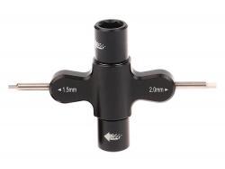 Отвертка шестигранник 1.5мм/2.0мм с гаечным ключом для пропеллеров M3/M5