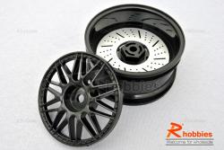 Комплект дисків коліс для шосейних автомоделей 1/10 (Чорні)