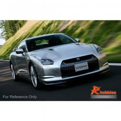 1/10 RC On-Road Car Nissan GTR PVC Transparent 180mm Body with Light Box, Rear Spoiler & Masking Tap
