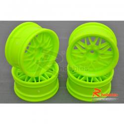 Комплект дисків коліс для шосейних автомоделей 1/10 RC Car (зелені)